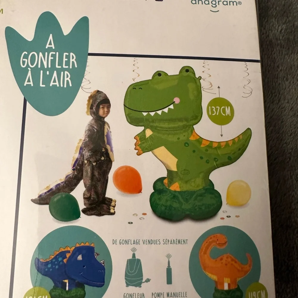 Anagram dinosaur balloons